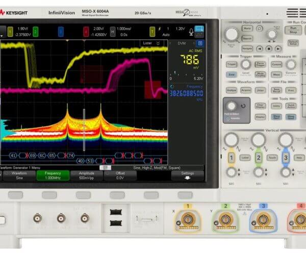 Keysight (formerly Agilent T&M) MSOX6004A-DSOX6B10T604BW Mixed Signal Oscilloscope, 1 GHz – 6 GHz, 4 Analog Plus 16 Digital Channels